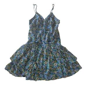 Japna Floral V Neck Mini Dress